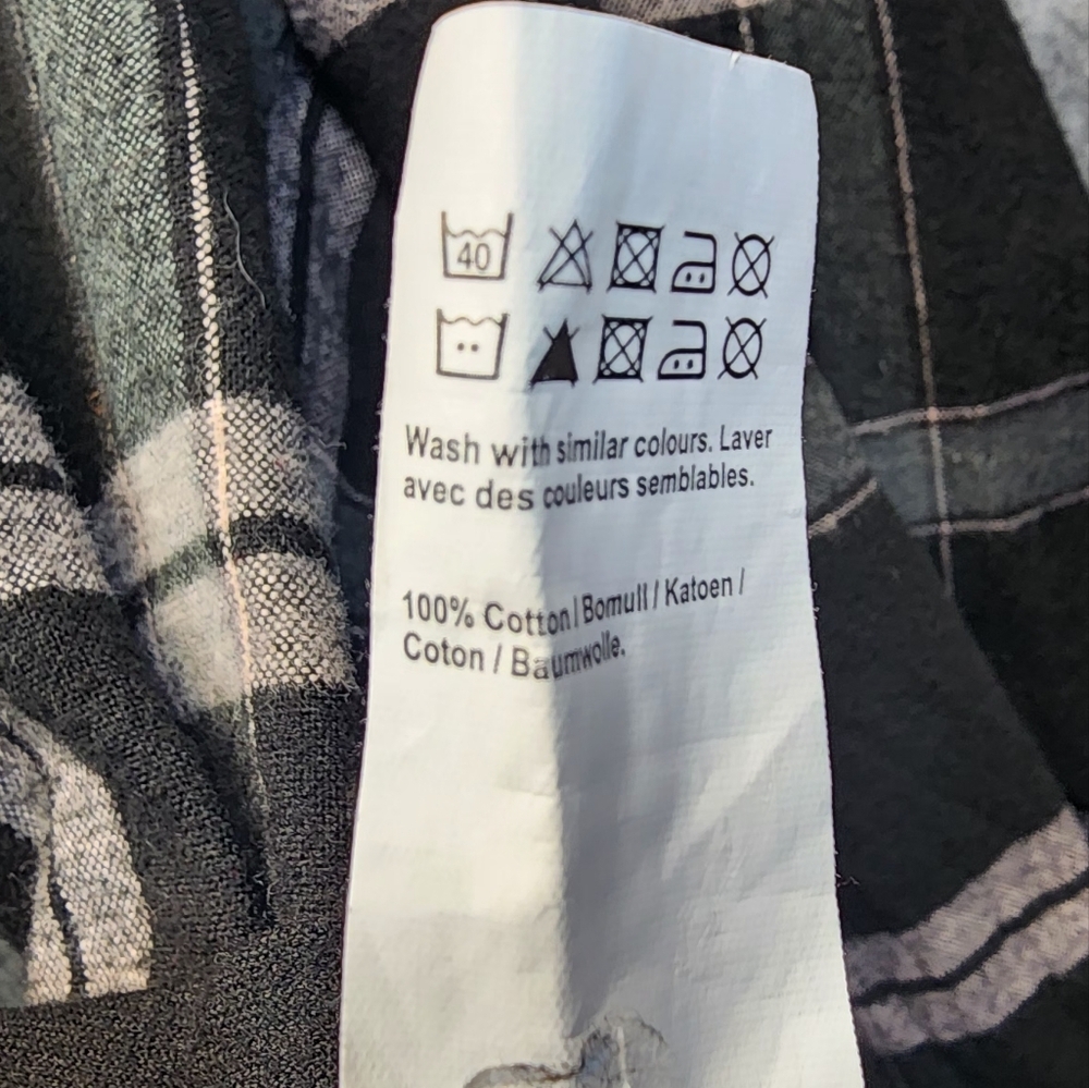 River Island Longsleeve Plaid Flannel Size Large - Picture 9 of 9